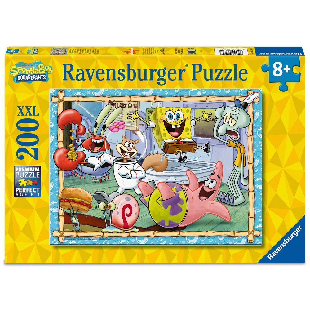 Ravensburger spongebob squarepants xxl 200 piece jigsaw puzzle | smyths  toys uk