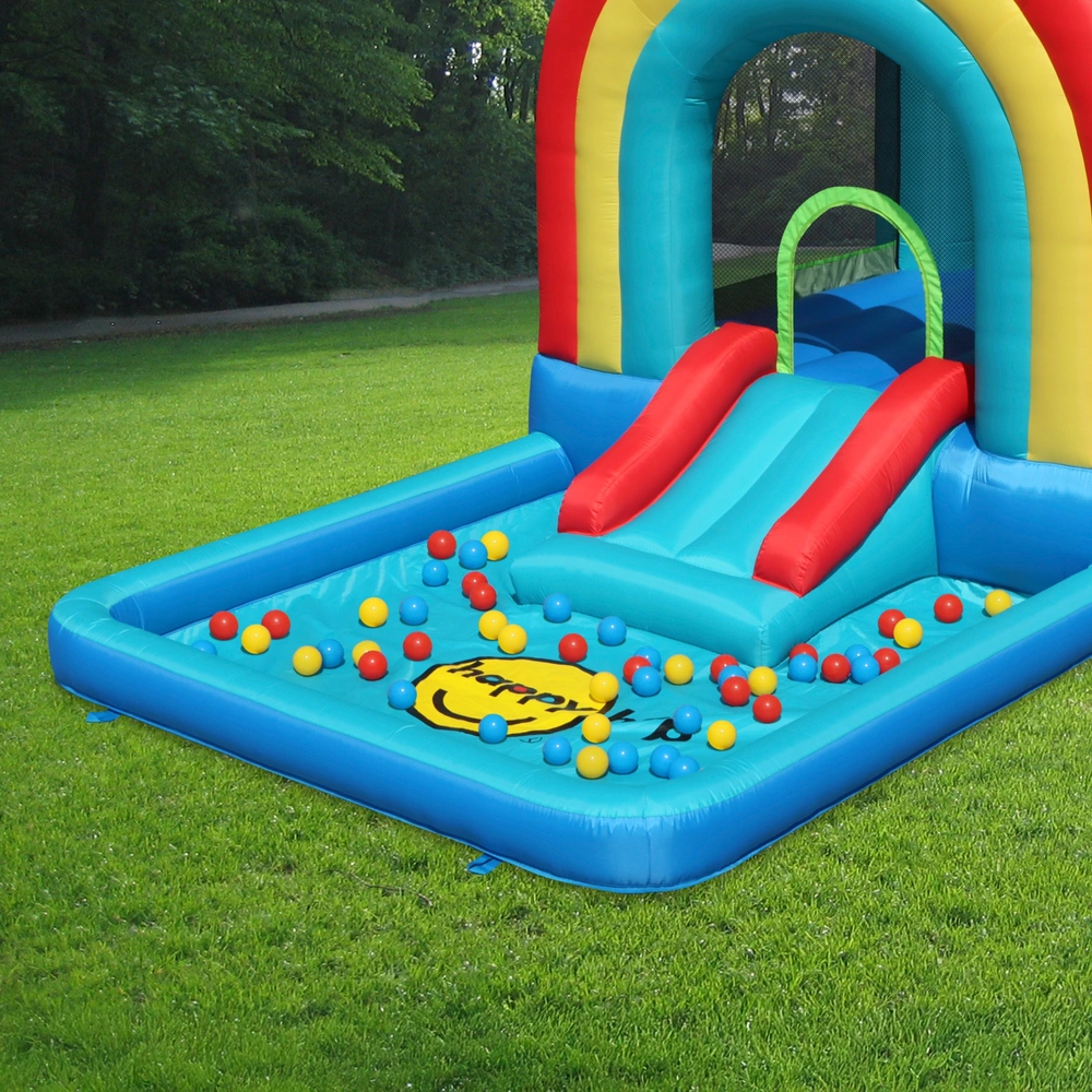 LIFEZEAL Château Gonflable avec Toboggan et Zone de Saut, Structure Gonflable Intérieur & Extérieur pour Enfants 3-10 Ans - Jeux - Jouets