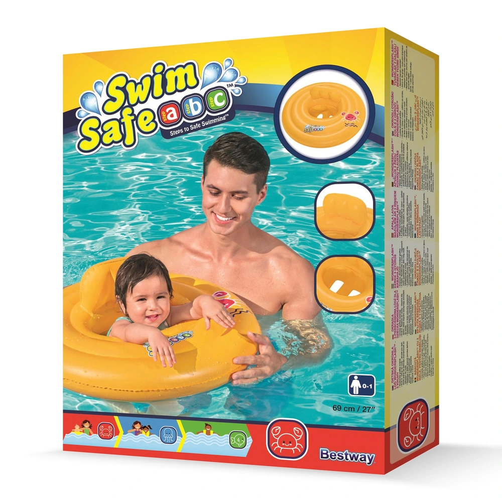 Siège De Natation Gonflable Pour Bébé – Anneau Flotteur Avec Assise – 0-3 Ans Siège De Natation Gonflable Pour Bébé – Anneau Flotteur Avec Assise – 0-3 Ans