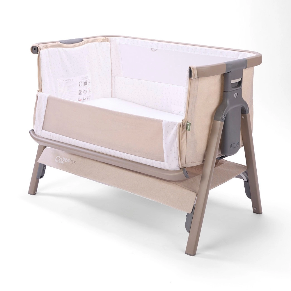 Tutti Bambini CoZee Lite Bedside Crib Latte | Smyths Toys UK