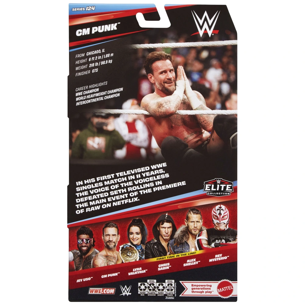 Mattel WWE Elite Evolution 3-pack actiefiguren en accessoiresets, 15 cm verzamelobjecten met verwisselbare onderdelen, inclusief Triple H, Randy Orton & Batista