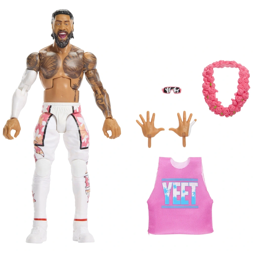 Action Figure WWE Elite Collection #106 Jey USO | 6 Pollici, 25 Punti Di Articolazione, Accessori E Mani Intercambiabili
