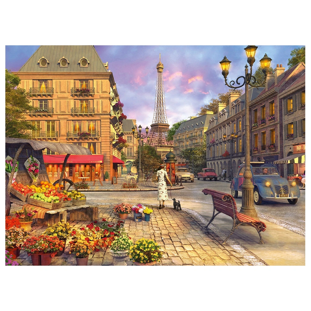Ravensburger Puzzle 500 Pièces - Promenade à Paris - 49x36 Cm - Cadeau Adulte 12+