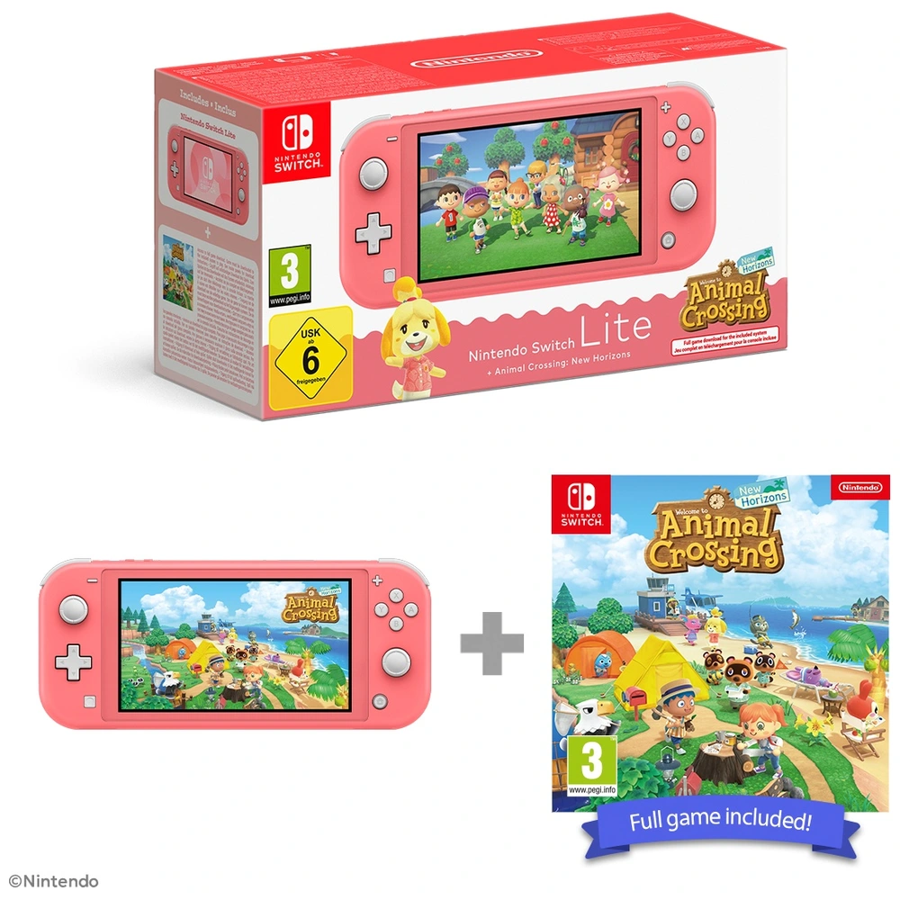 Switchライト コーラル本体 カセット付き ニンテンドー スイッチライト