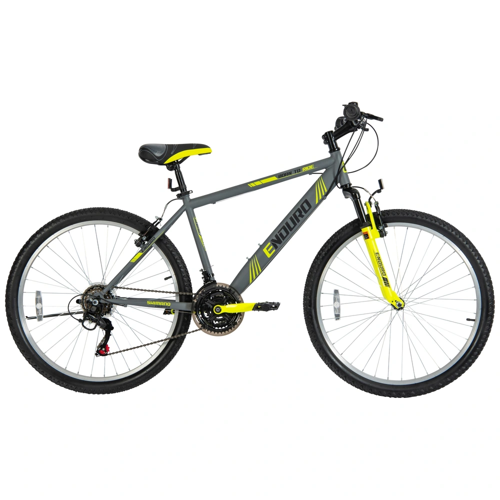 26 Zoll Mountainbike Enduro Fahrrad grau/gelb | Smyths Toys Schweiz
