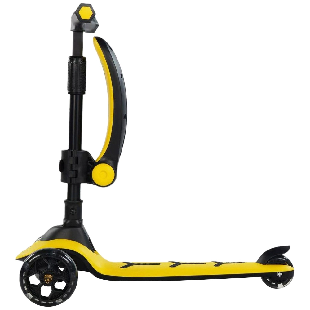 Lamborghini 2-in-1 Inklapbare Step met LED-wielen geel | Smyths