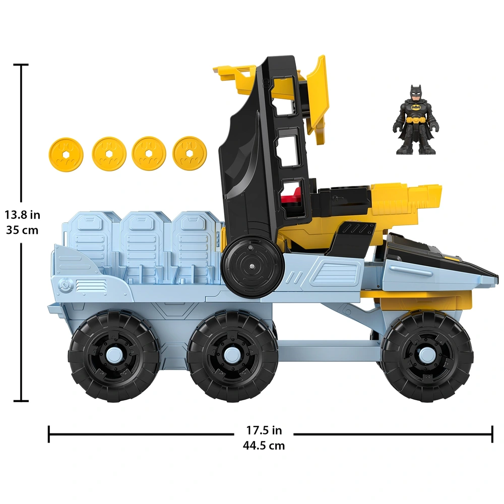 Imaginext DC Supervrienden Killer Croc, figuur en buggy speelgoedauto met projectiellanceerder, fantasiespel voor peuters en kleuters vanaf 3 jaar, HML05