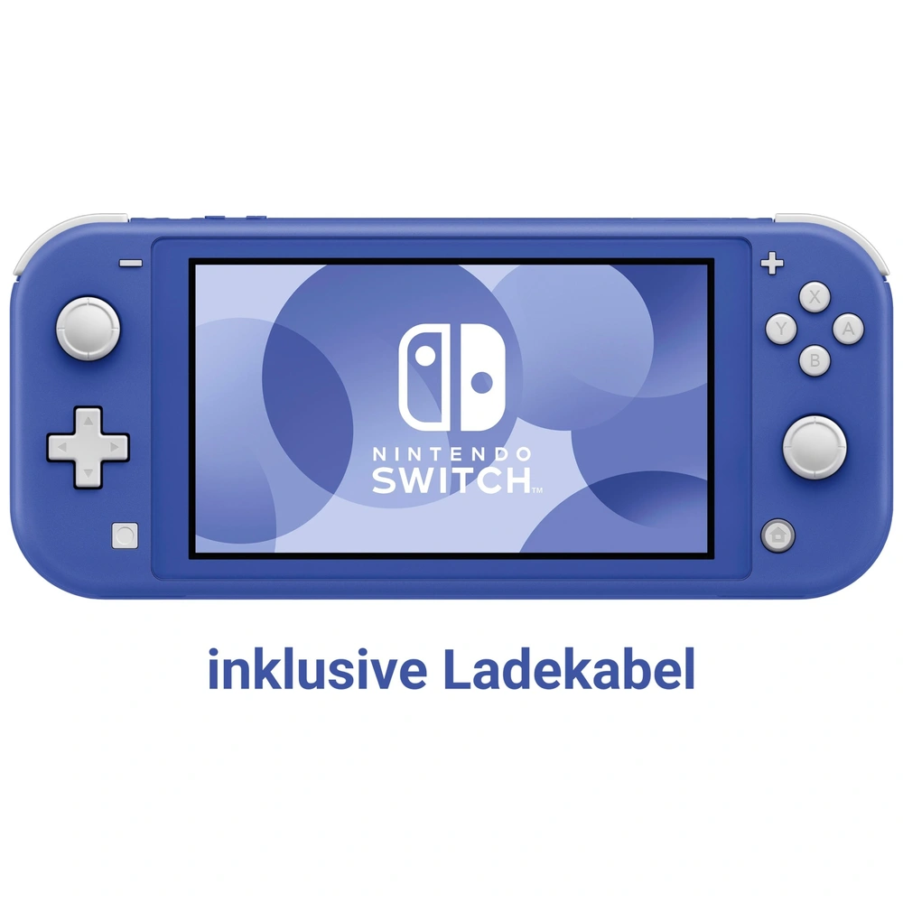 Nintendo Switch Lite Konsole mit Ladekabel blau + Spiel Animal