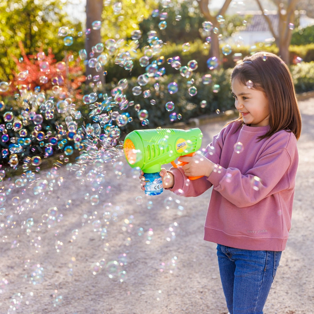 Pistolet à bulles électronique pour enfants avec solution à bulles / batterie / lumière + 10 000 bulles - Jouet d'extérieur - Jeux - Jouets Pistolet à bulles électronique pour enfants avec solution à bulles / batterie / lumière + 10 000 bulles - Jouet d'extérieur - Jeux - Jouets