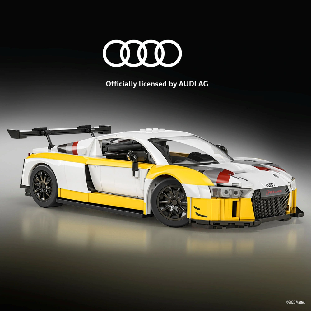 Mattel Brick Shop Hot Wheels Elite Audi R8 LMS Building Set