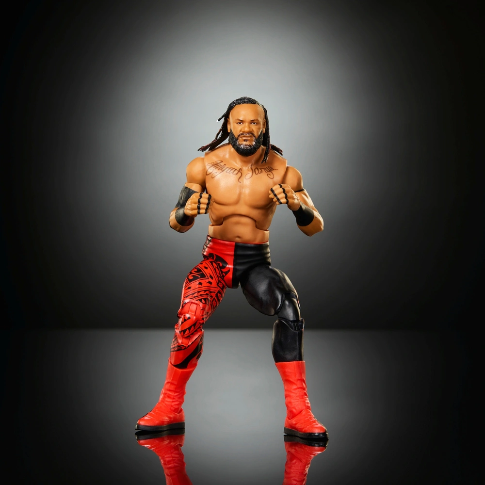Mattel Mattel WWE Elite actiefiguur en accessoires, serie #118, verzamelobject, Jacob Fatu, ruim 15 cm, met 25 beweegbare punten en verwisselbare handen, JCJ17