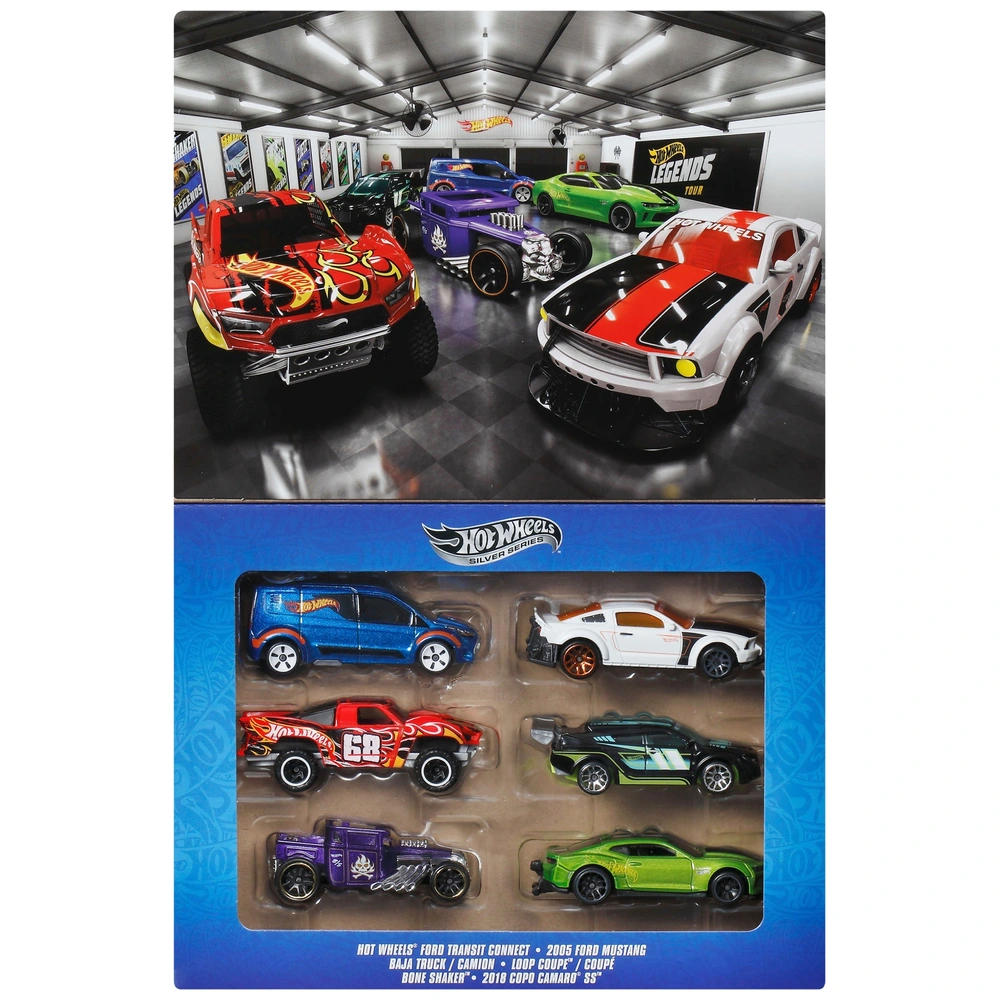 Hot Wheels Silver Series Legends Tour Autos 1:64 6er Set | Smyths