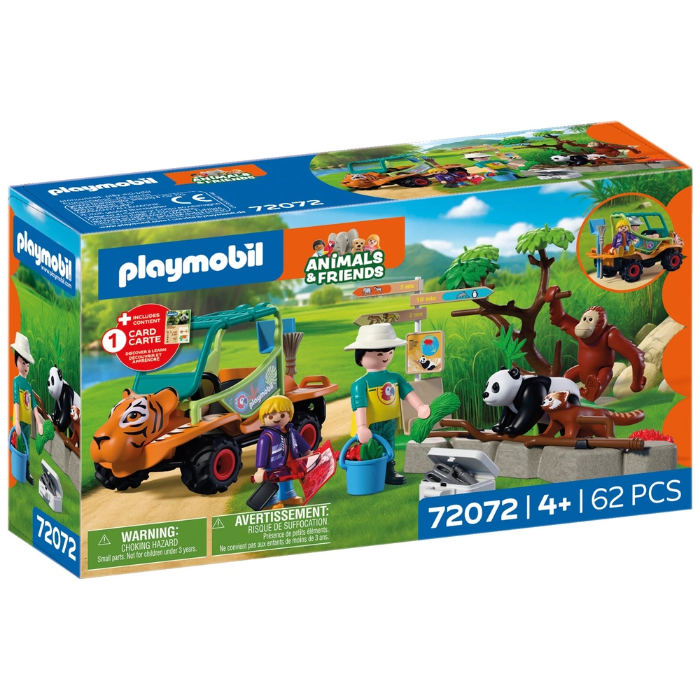 PLAYMOBIL Animals & Friends 72072 Dierenverzorger met Voertuig