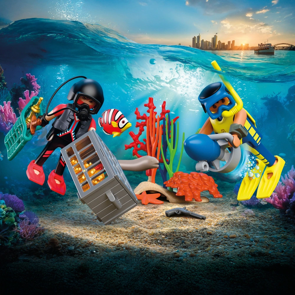 PLAYMOBIL City Action 72078 Polizeitaucher mit Schatz | Smyths