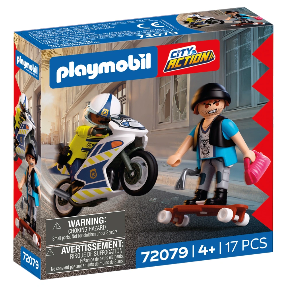 PLAYMOBIL City Action 72079 Verfolgungsjagd mit Motorrad | Smyths