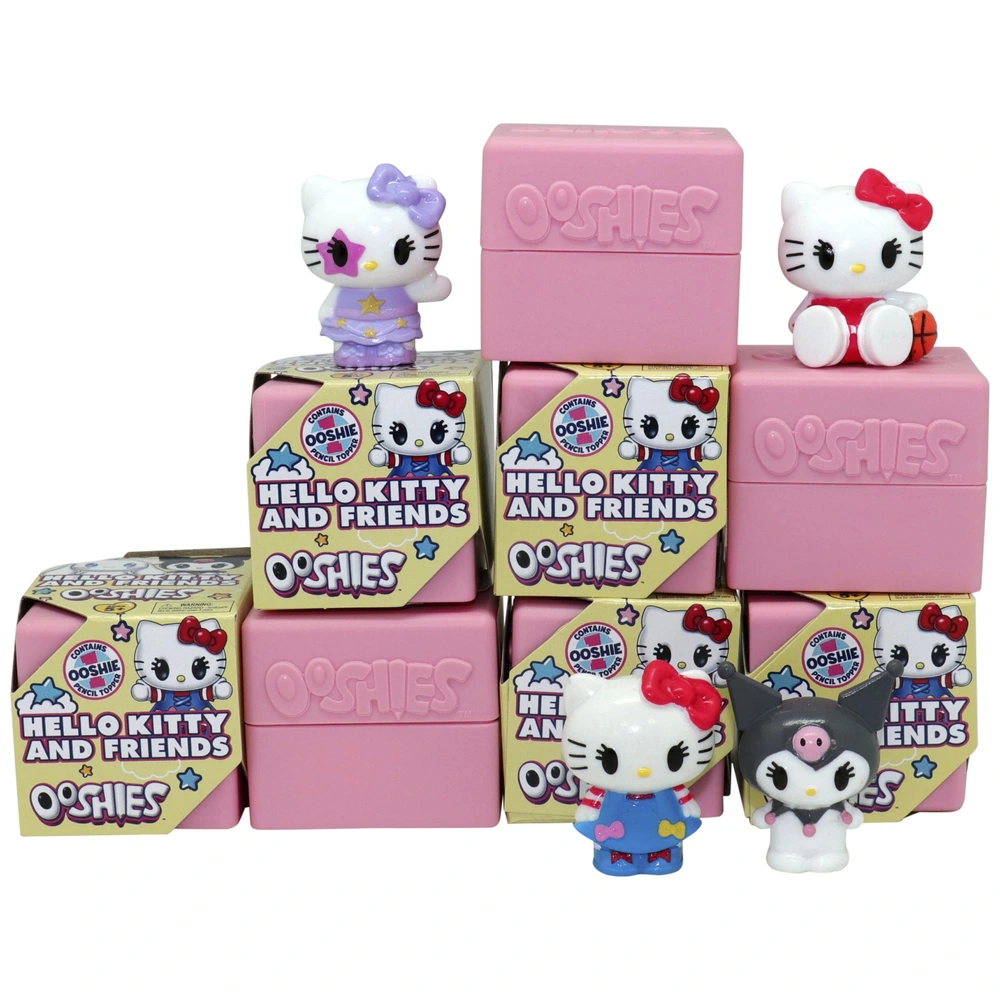 OOSHIES Figurine Hello Kitty Série Mystère – 5 Cm, Pencil Topper, 19 Modèles Dont Rares, Collection Enfant Dès 5 Ans, HHL02, 38-B0GV16