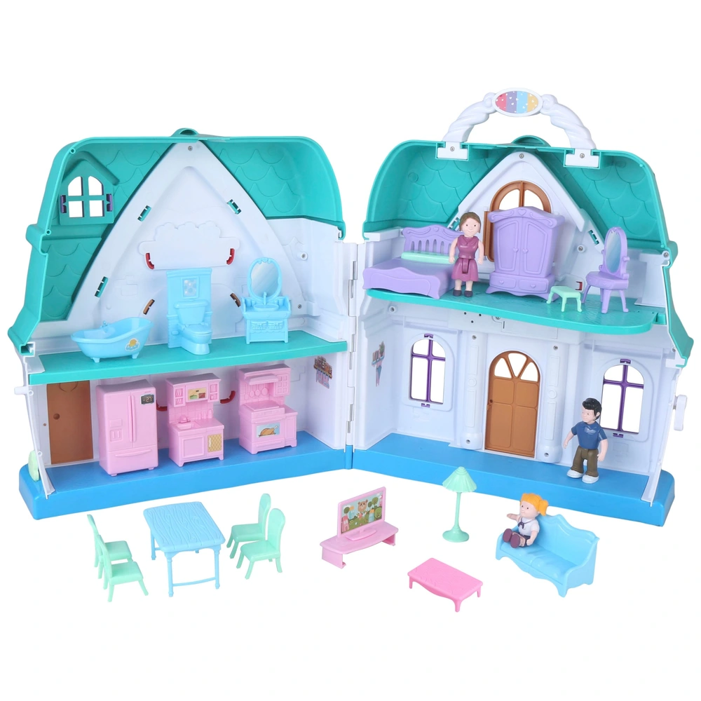 Poppenhuis 4 verdiepingen met Aanbouw | Het Houten Poppenhuis - Het Houten Poppenhuis