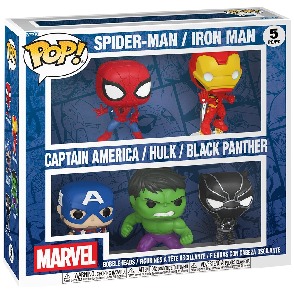 Funko POP! Bobblehead 5 Pack: Marvel Superheroes | Smyths Toys UK