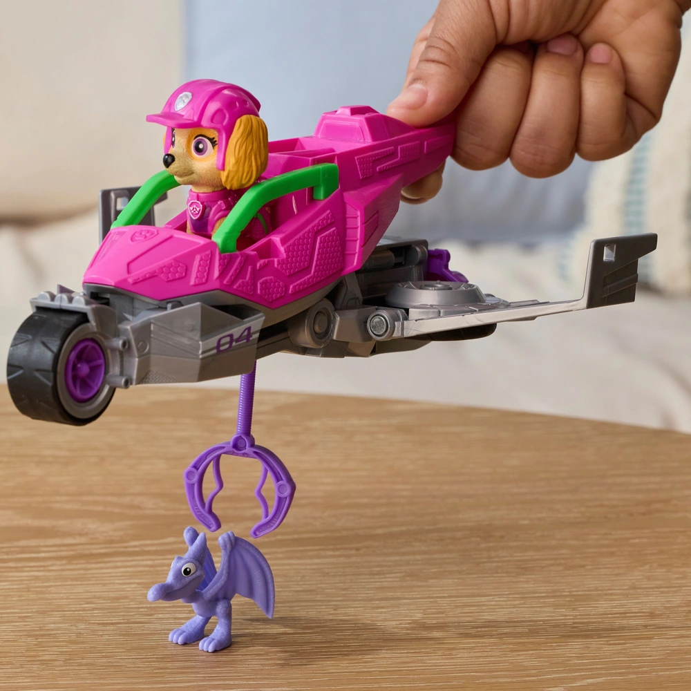Paw Patrol – Vehículo Dino Rescue De Skye Con Figura Y Pterodáctilo, Juguete De Aventuras Para Niños +3 Años