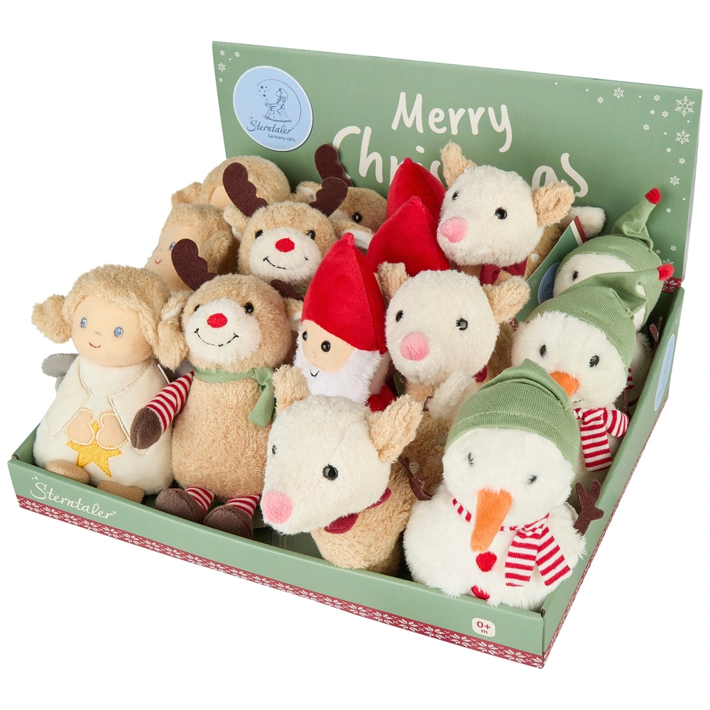 Sterntaler Weihnachts-Kuschelfigur mit Rassel sortiert