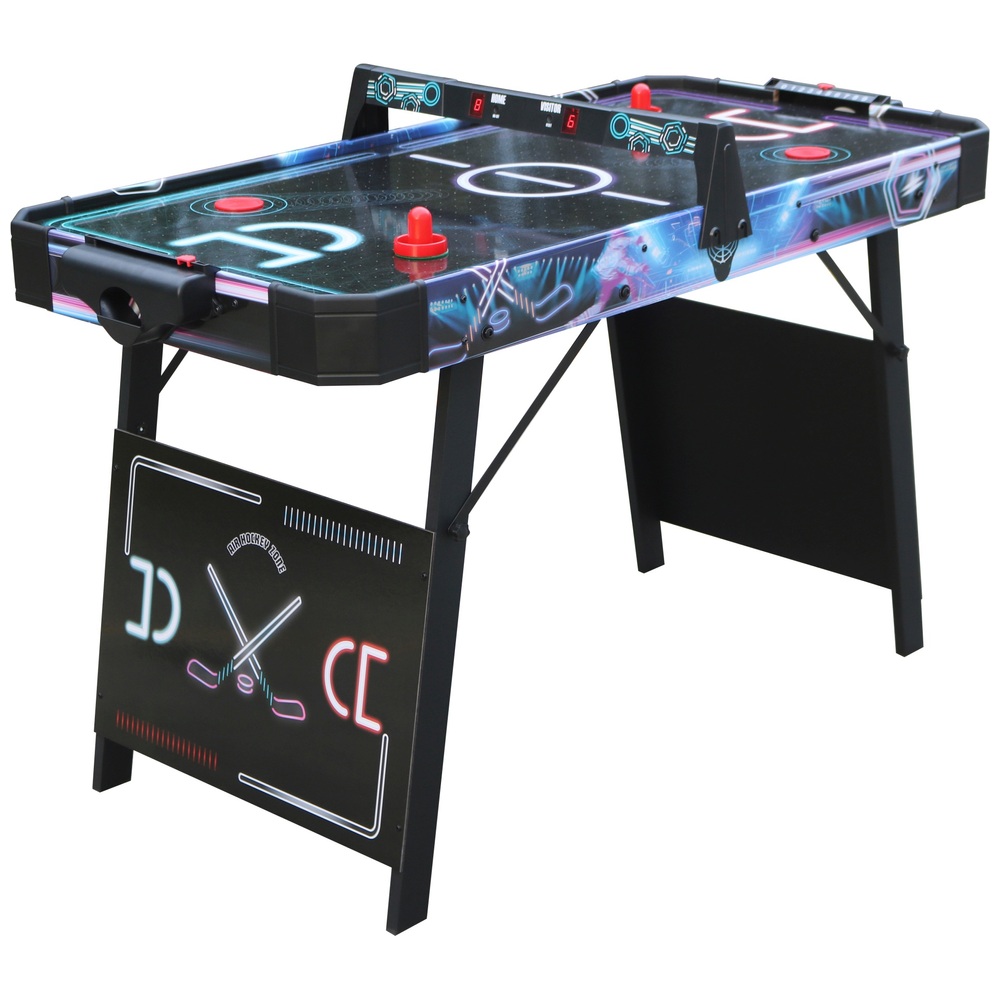 LANGING Lot 2 Poussoirs + 4 Palets Air Hockey – 96 Mm Poignée Acier – Feutre Vert – Pour Table Familiale