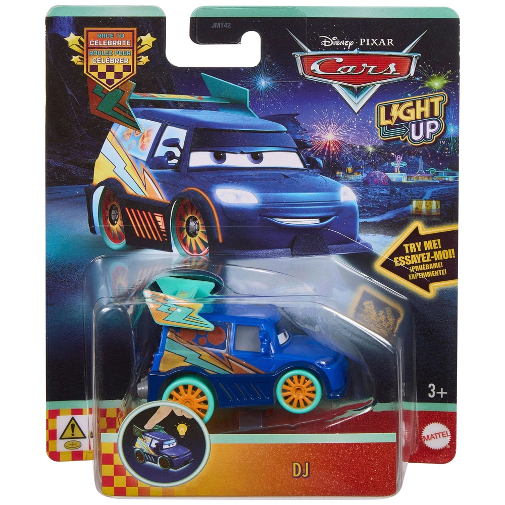 Disney Pixar Cars Race To Celebrate Light-Up Car DJ 1:55 Scale