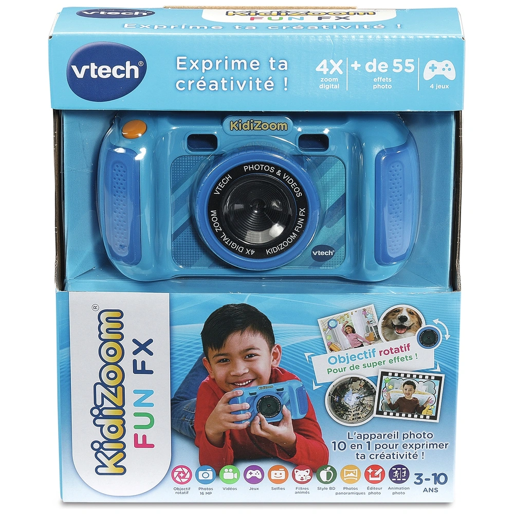 Appareil photo numérique 9 en 1 pour enfants - VTECH - Kidizoom Fun Bleu - Mixte - Bleu