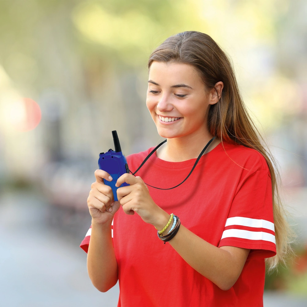 Lexibook, Talkie-Walkie Visio, TWV10LXB | Écran couleur, communication visuelle, Batterie rechargeable, longue portée, Bleu