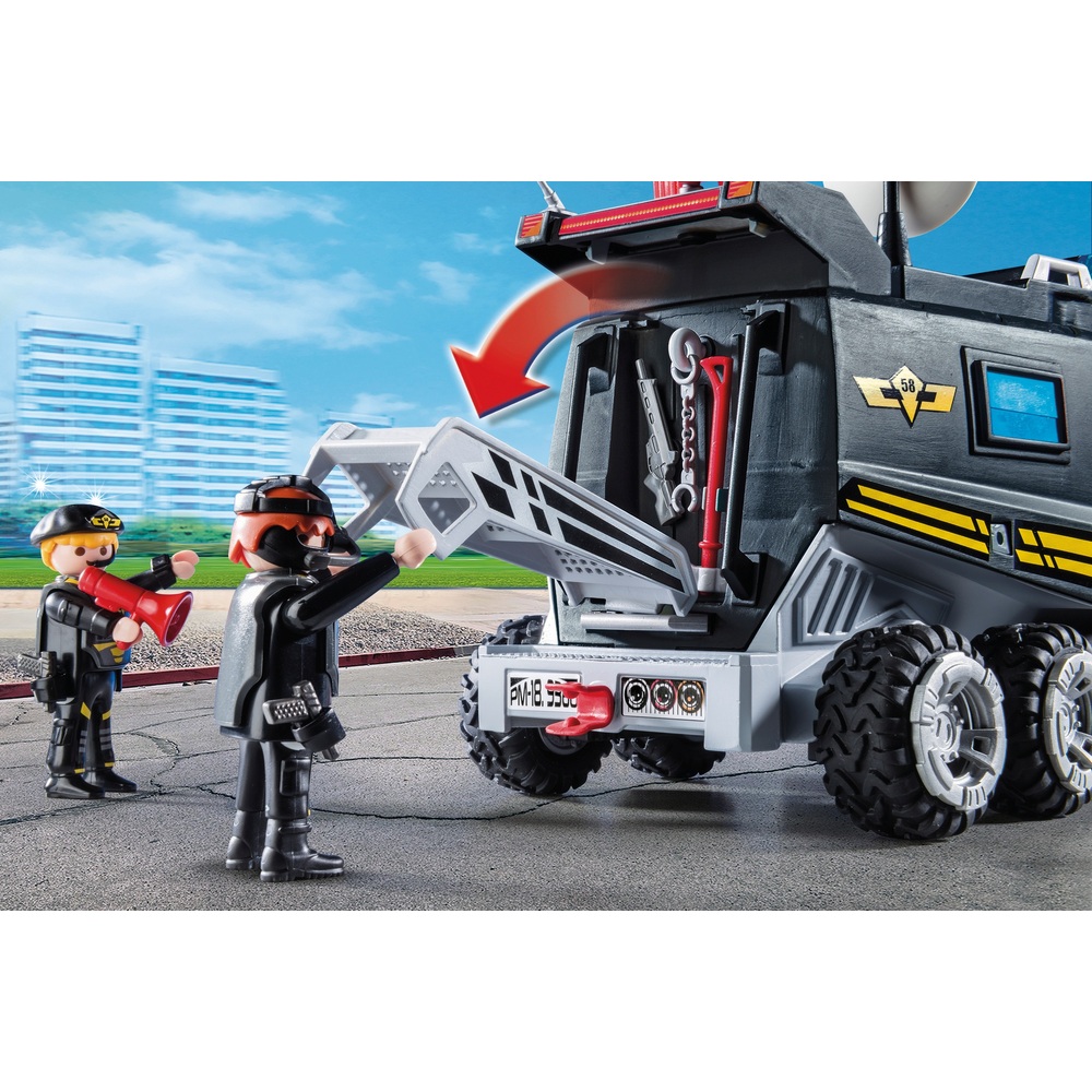 Ab 5 Jahren und Soundeffekten Playmobil City Action 9360 SEK-Truck mit Licht 