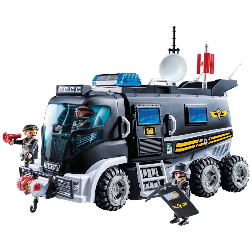 Lot De 3 Policiers PLAYMOBIL Avec Armes - Occasion En Bel état - Figurines De Collection