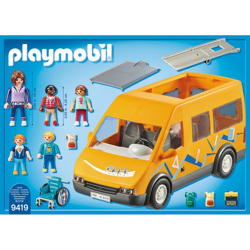 PLAYMOBIL City Life 9419 Schulbus Spielzeug Set mit 5 Figuren ab 4 Jahren 