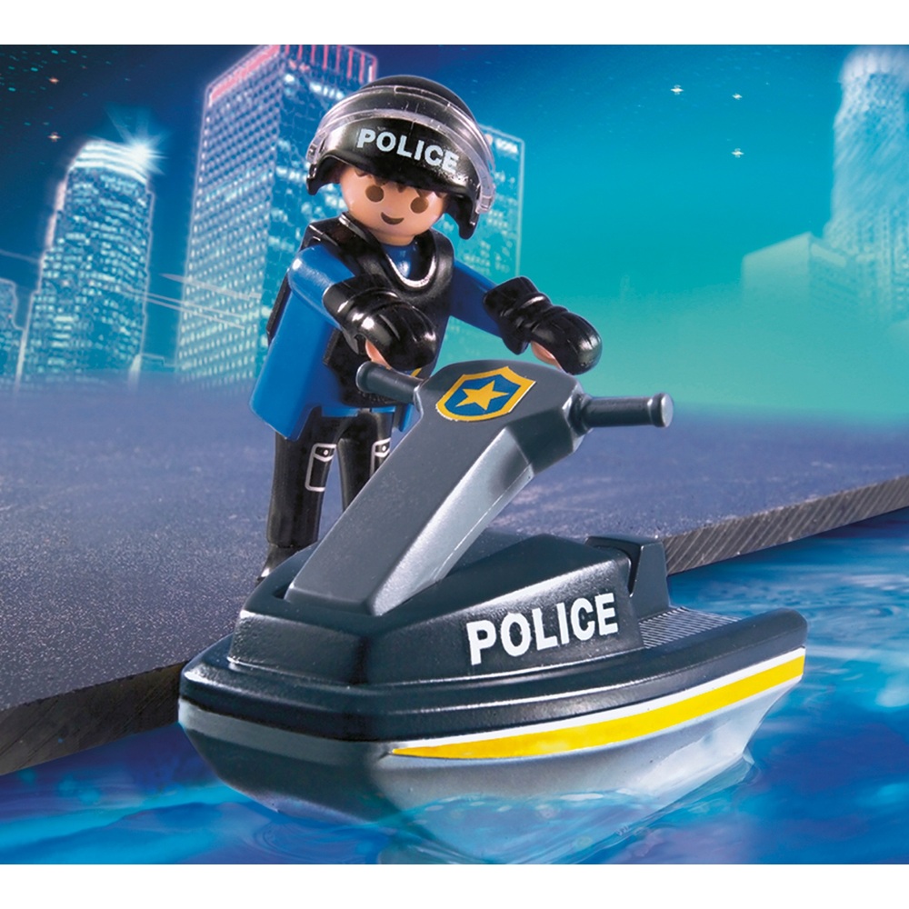 Playmobil 9043 City Action Police 5 Vehicle Playset Boat Jet Ski Helicopter  NIB