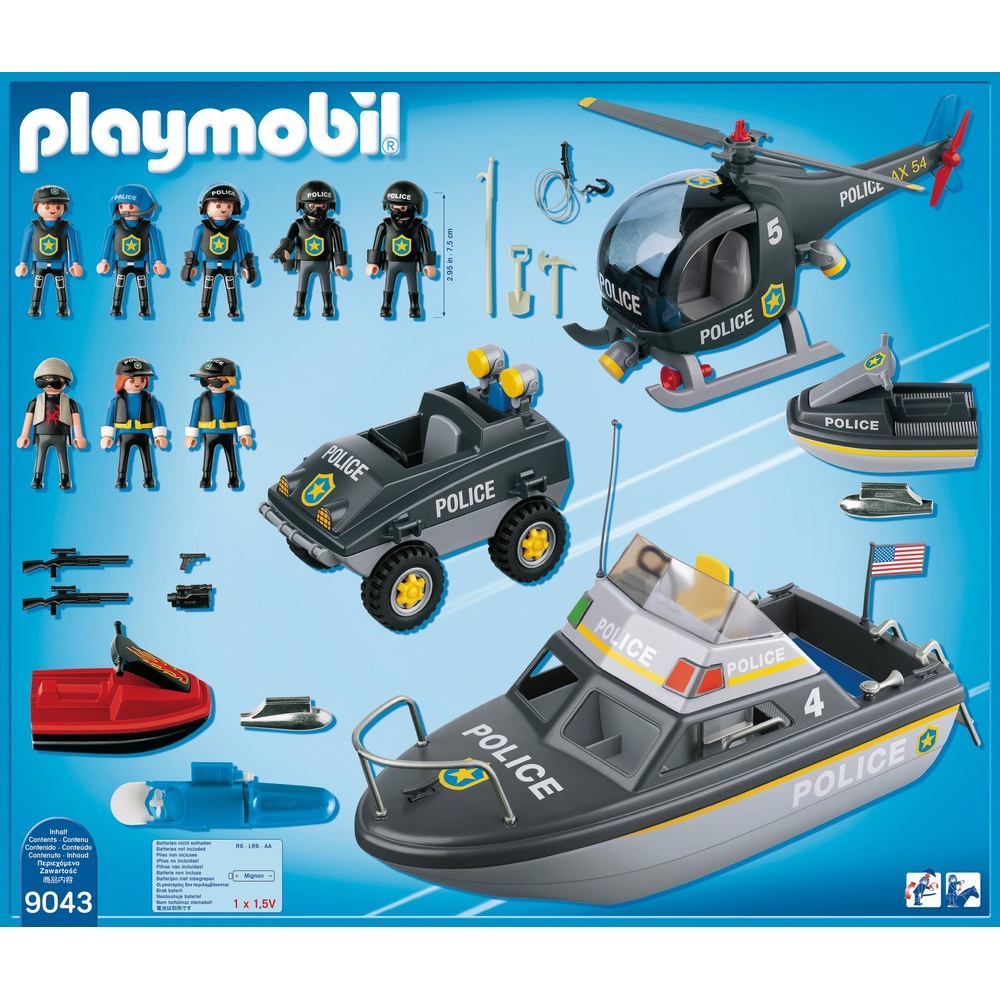 zebra markør politik Playmobil 9043 Police SWAT Vehicle Tactical Unit Super Set | Smyths Toys UK
