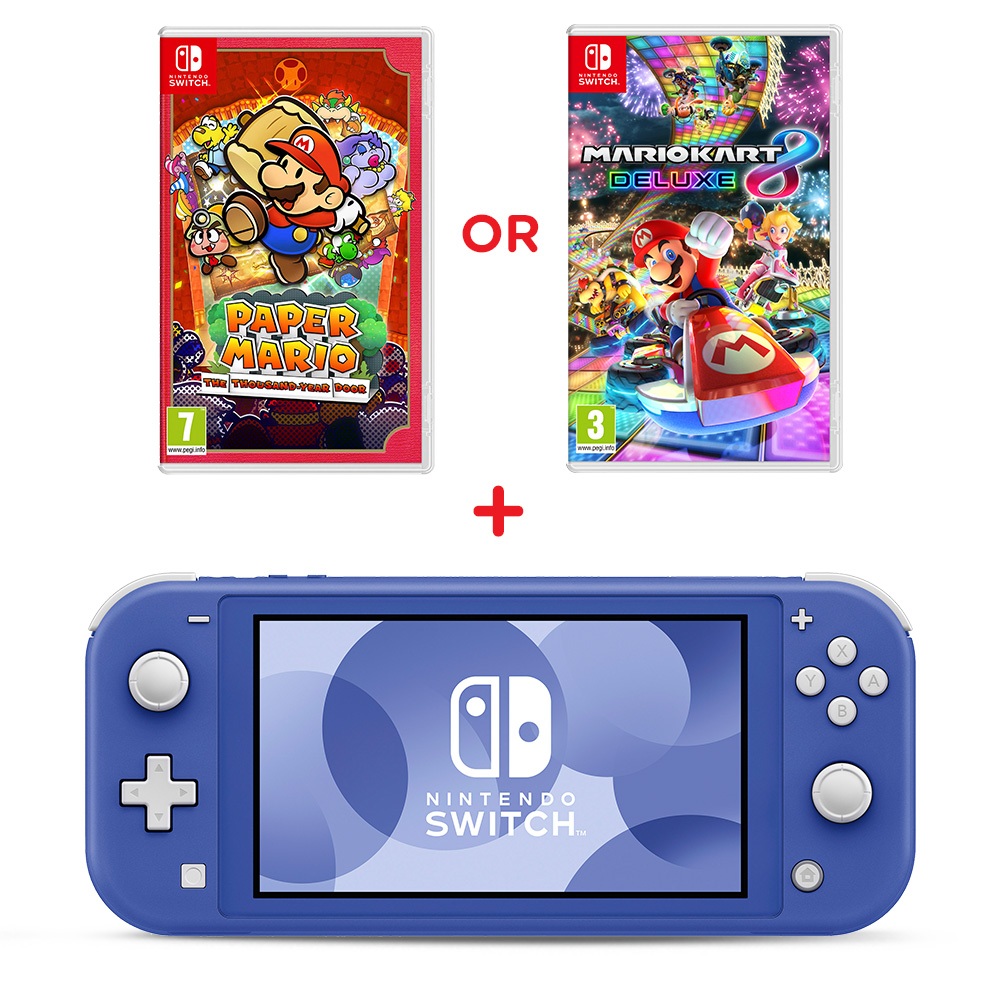 Nintendo Switch Lite Blue & Select Game