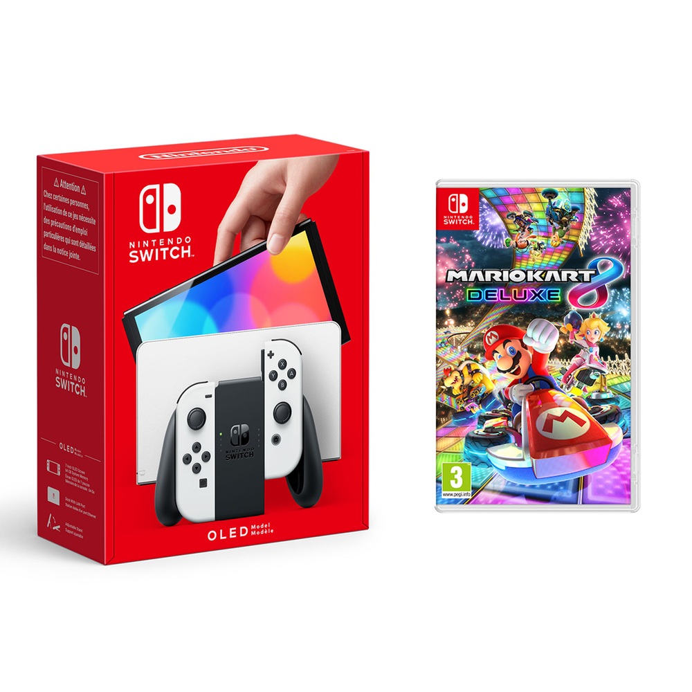 Switch OLED White & Select Game | Smyths Toys