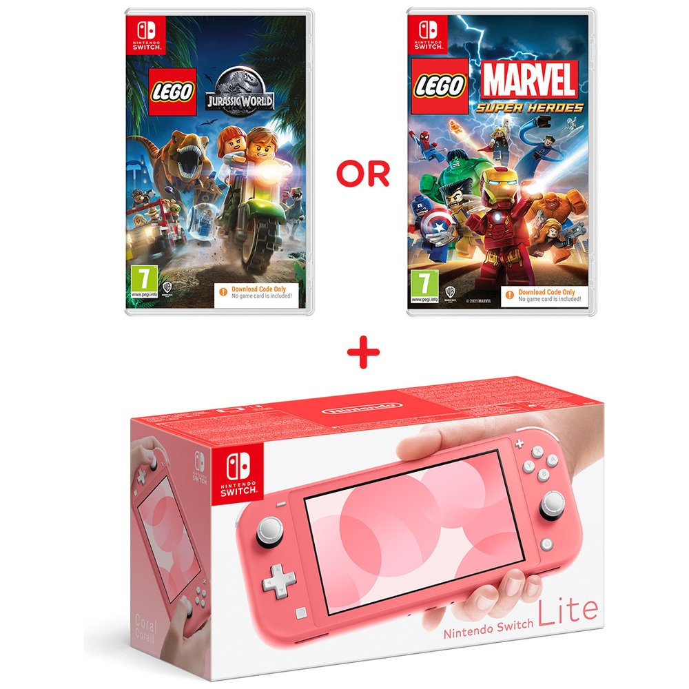 Nintendo Switch Lite (Coral) & Select LEGO Code in Box Game