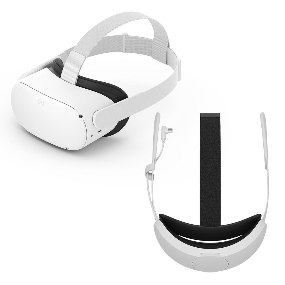 Meta Quest 2 256GB VR Headset & Elite Strap With Battery Bundle