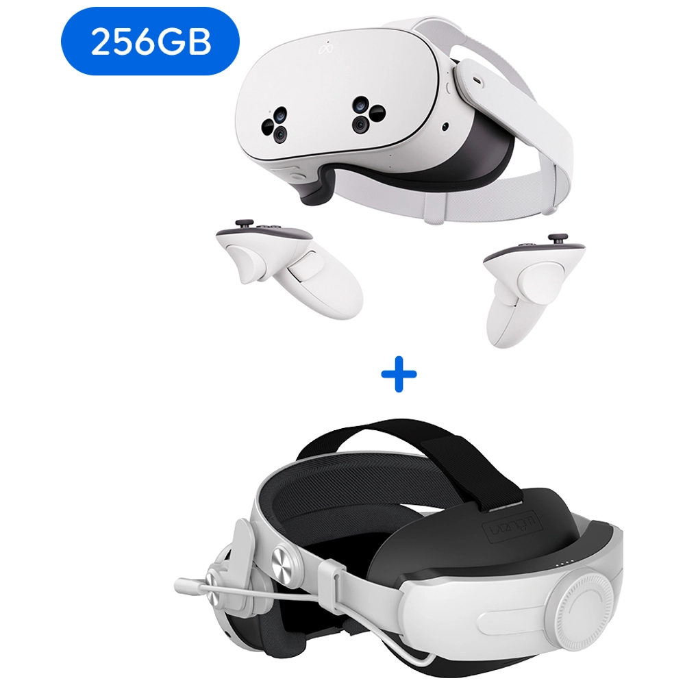 Meta Quest 3S 256GB & Venom Meta Quest Head Strap with Power Bank