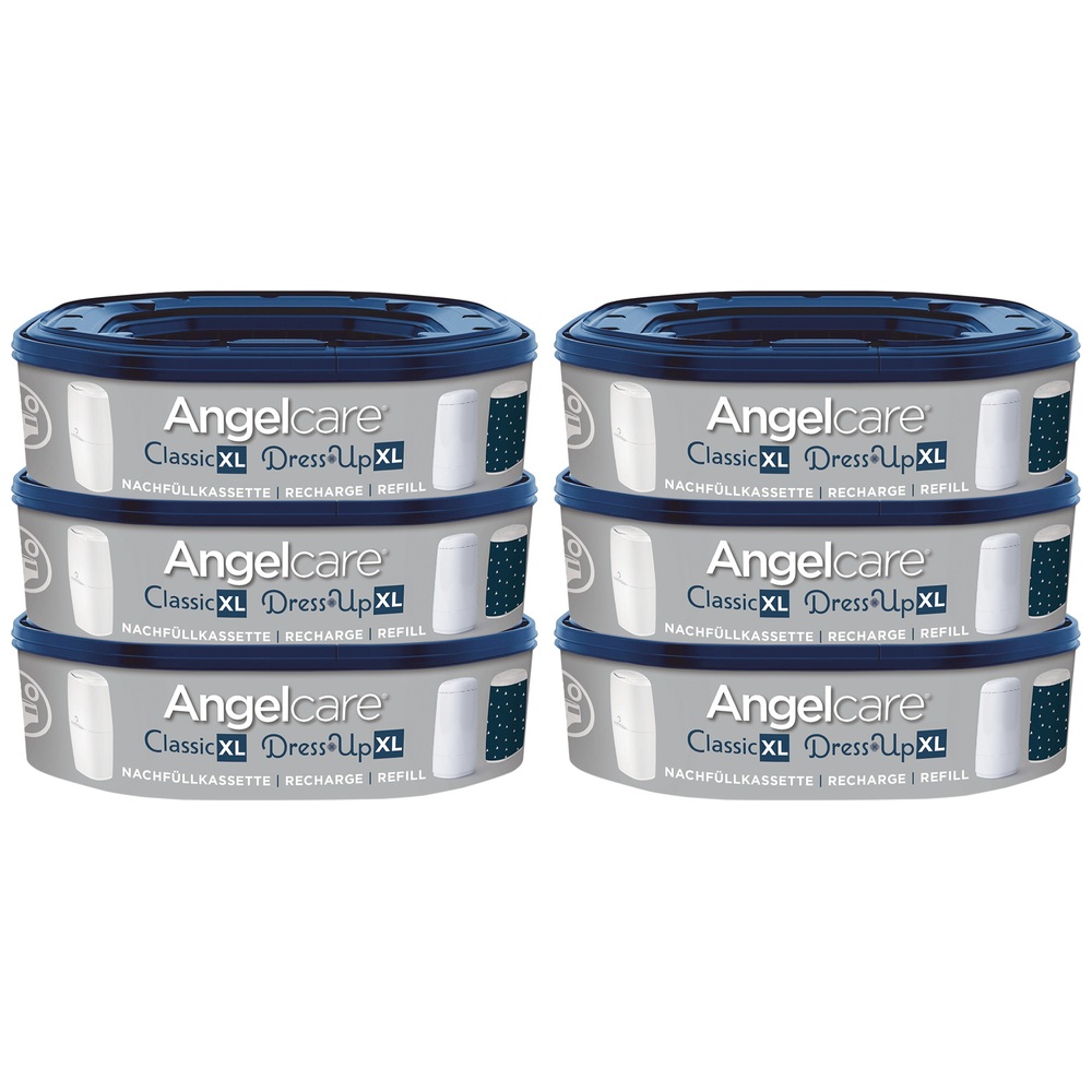 Angelcare 6 Nachfüllkassetten passend für Windeleimer Comfort und Deluxe NEU 