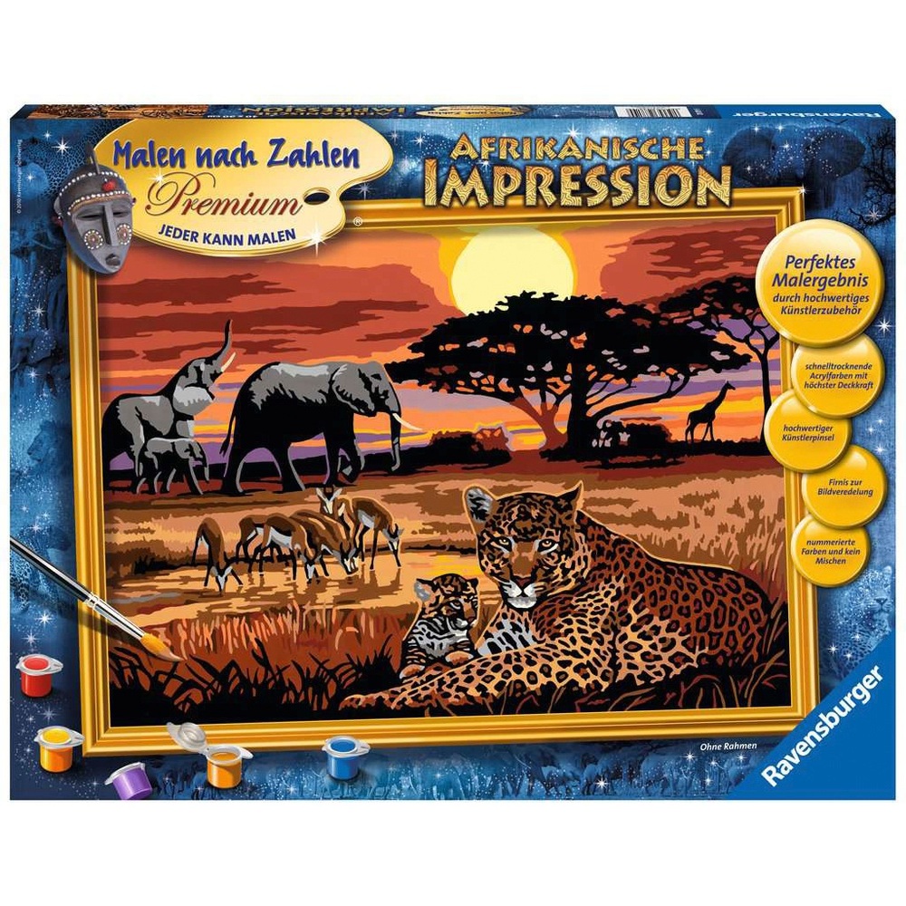 Ravensburger Malen nach Zahlen Premium: Afrikanische Impression