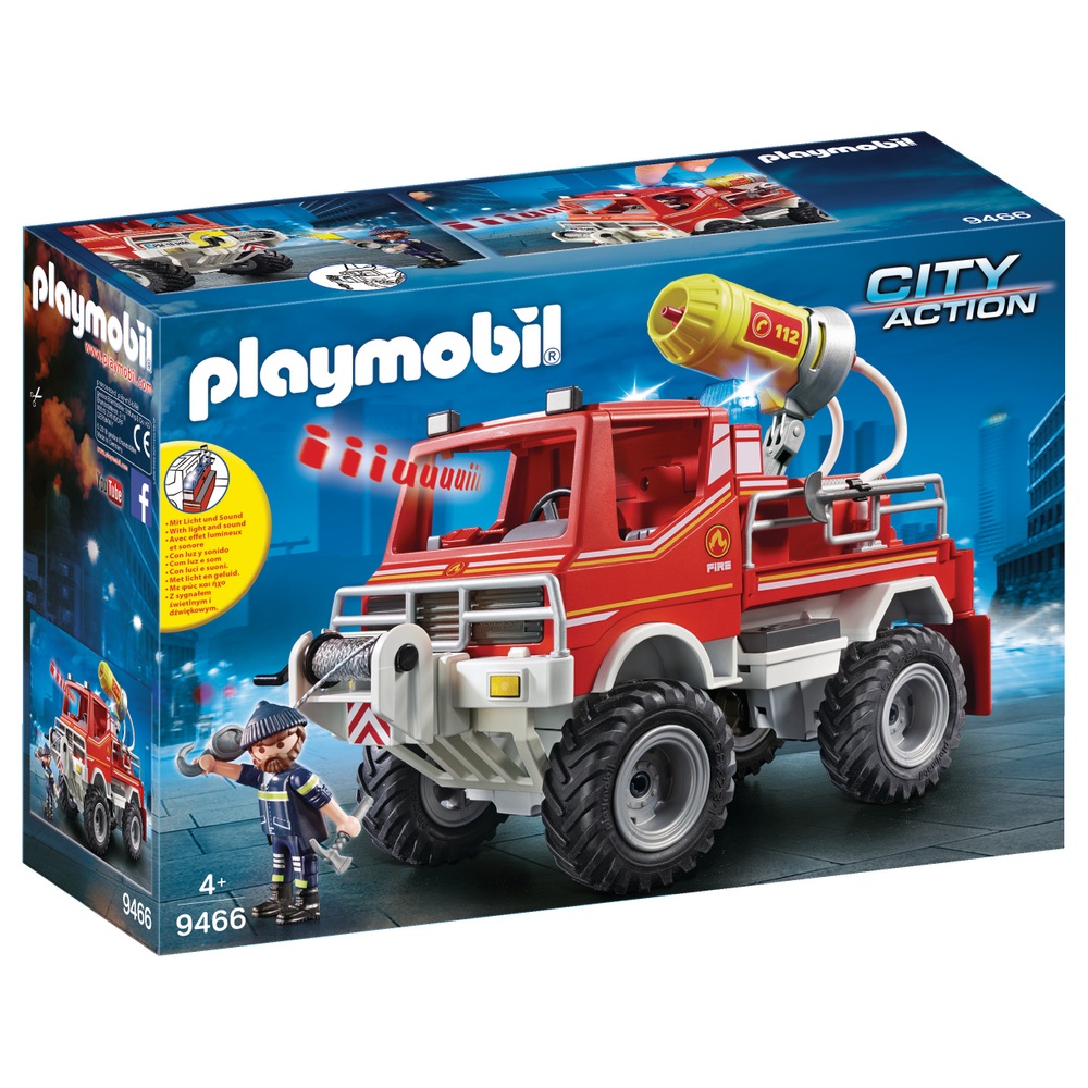Playmobil City Action Chef des pompiers avec voiturette