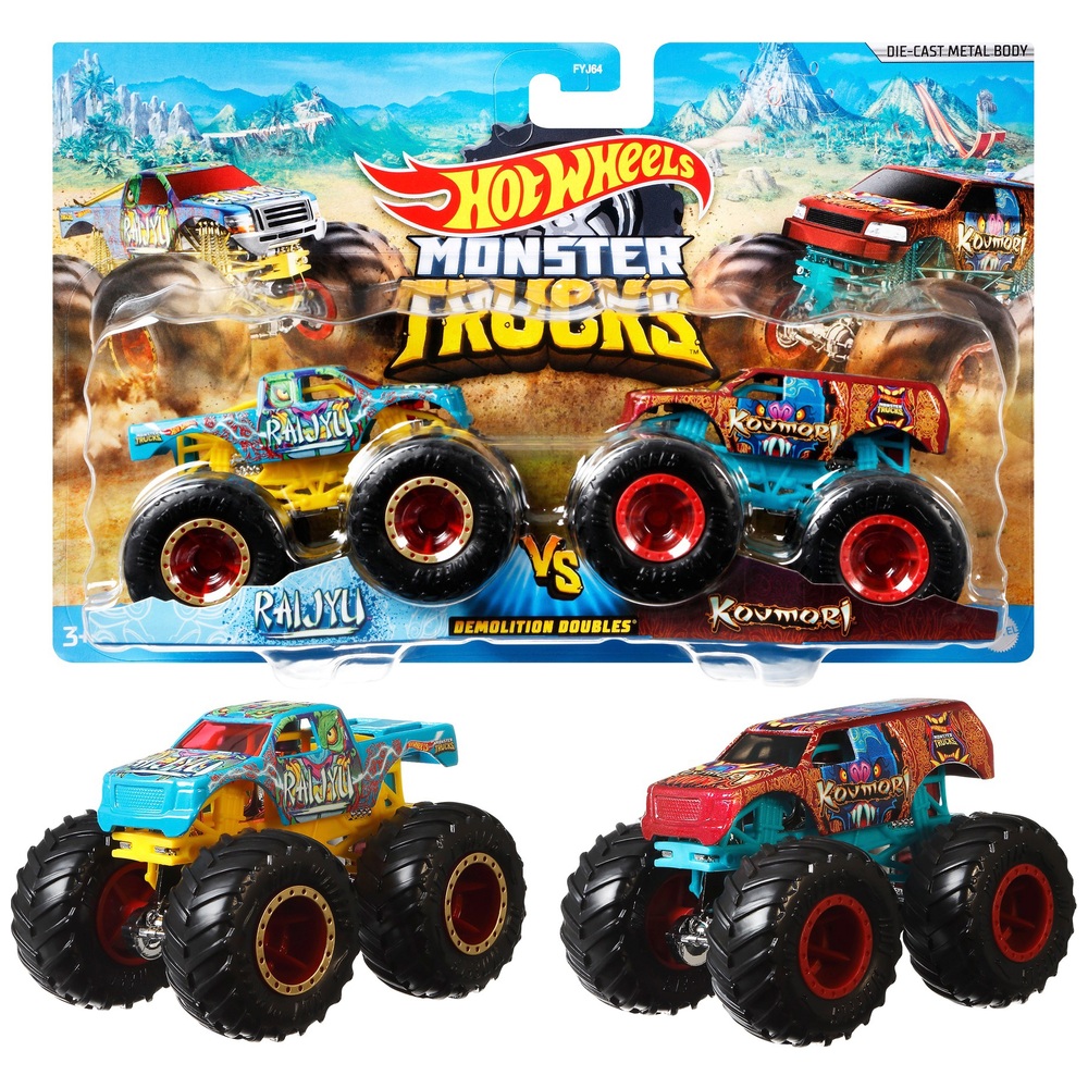  Hot Wheels Monster Trucks Live 8-Pack, Multipack of 1:64 Scale  Toy Monster Trucks, Characters from The Live Show, Smashing & Crashing  Trucks, Gift for Kids 3 Years Old & Up 