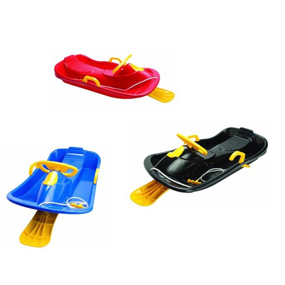 Dantoy Lenkbob Schlitten für Kinder mit Lenkrad und Bremse sortiert