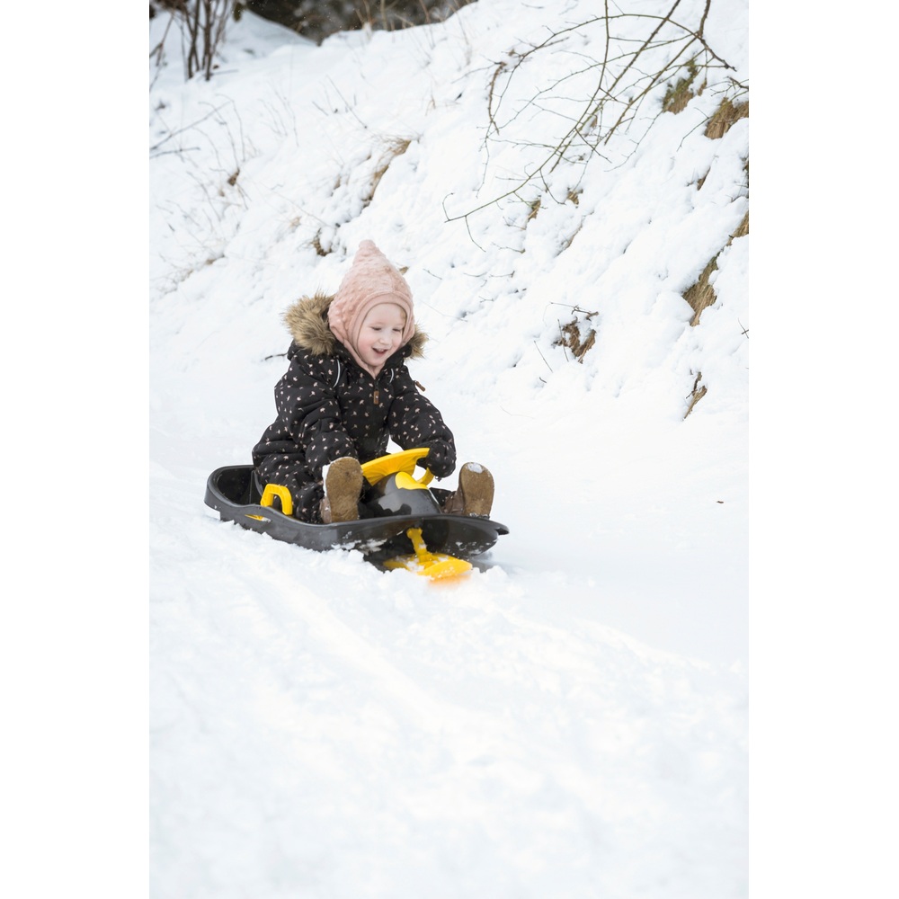 Dantoy Lenkbob Schlitten für Kinder mit Lenkrad und Bremse
