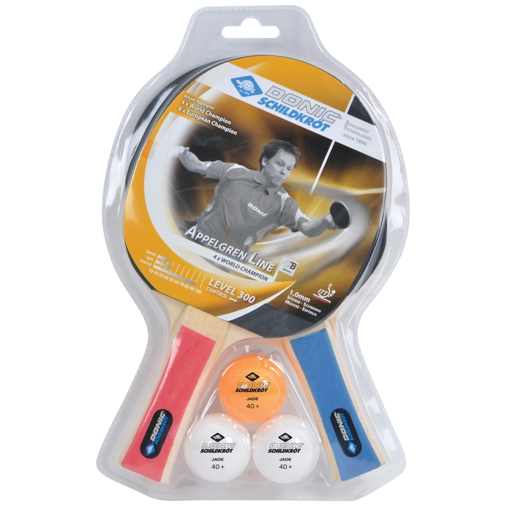 Schildkröt Donic Top Team 500 tafeltennistafel, 1 rackets, 4 ballen incl. rackethoes, in nieuwe kartonnen verpakking, leuke complete set voor de start, 788451