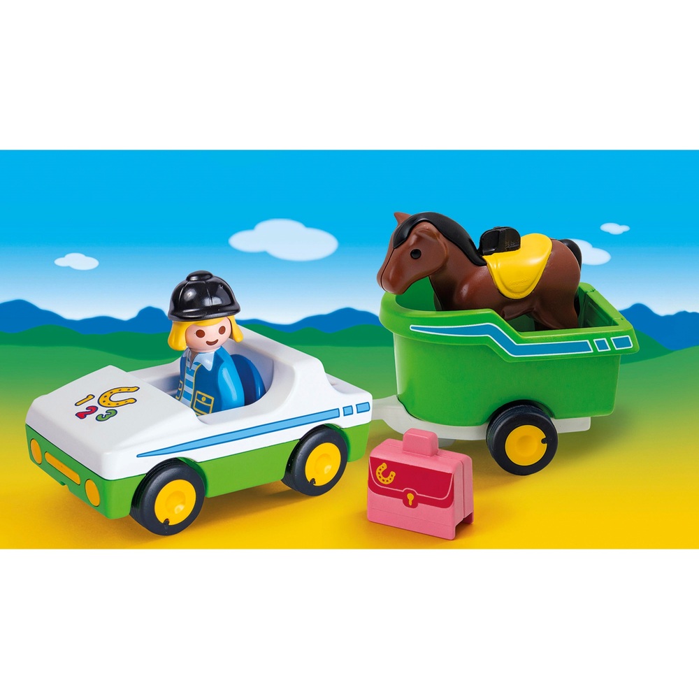 PLAYMOBIL 71323 Enfant avec Voiture 1.2.3 - avec Un Personnage et Un  véhicule à Moteur Rotatif - Mes Premiers Playmobil - Apprendre en s'amusant  - pour Les Tout-Petits 18-36 Mois : : Jeux et Jouets