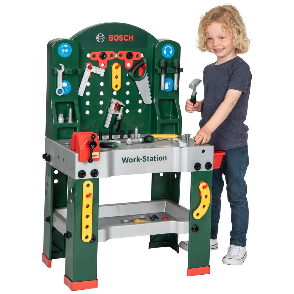 Mechanica Aanzetten commando Theo Klein 8580 BOSCH werkbank voor kinderen met gereedschap | Smyths Toys  Nederland