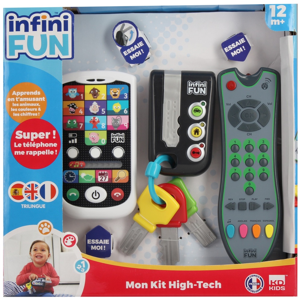 Coffret Infini Fun - High Tech smartphone télécommande clés Infinifun :  King Jouet, Activités d'éveil Infinifun - Jeux d'éveil