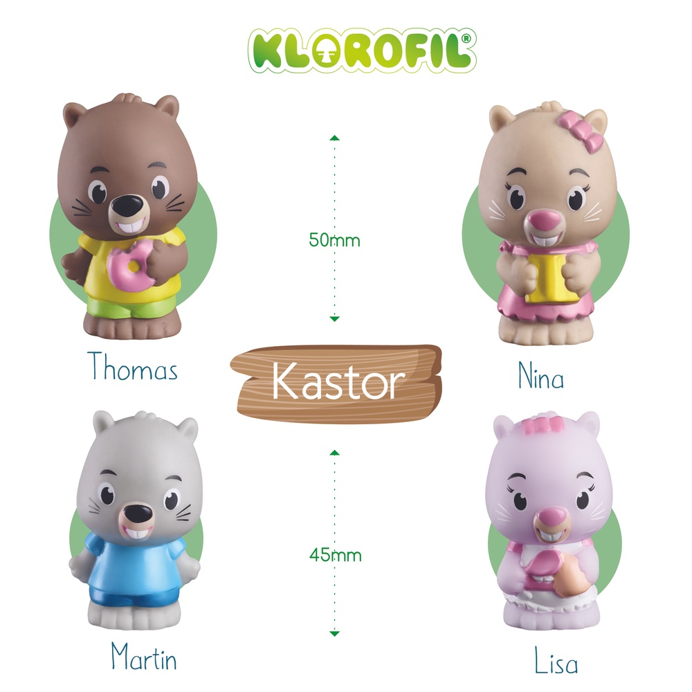 Klorofil - famille nutnut 4 personnages, figurines