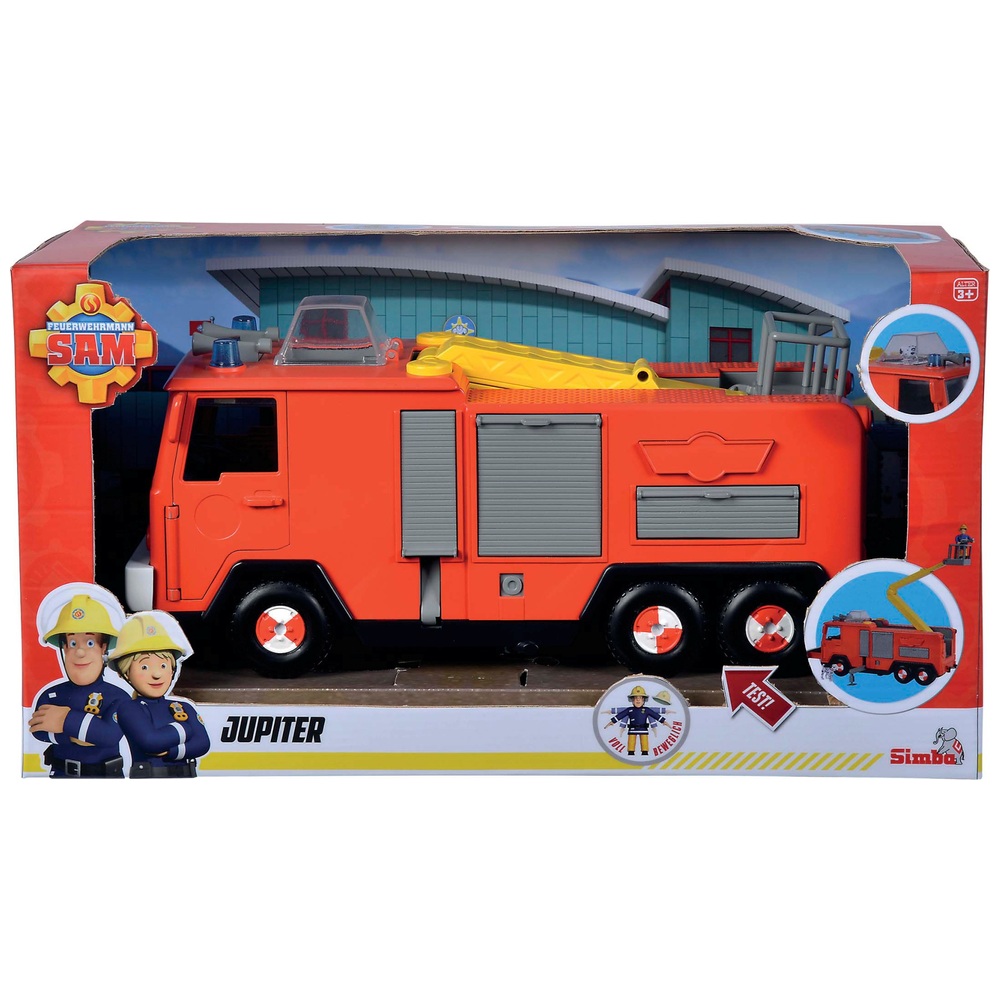 Véhicule camion pompier jupiter + 1 fig SAM LE POMPIER : le camion à Prix  Carrefour